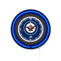 Winnipeg Jets 15" Double Neon Wall Clock