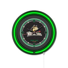 Wright State University 15" Double Neon Wall Clock