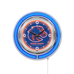 Boise State Neon Clock