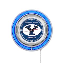 Brigham Young Neon Clock
