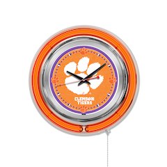 Clemson Neon Clock