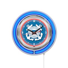 U.S. Coast Guard Neon Clock
