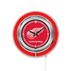 Detroit Red Wings Neon Clock
