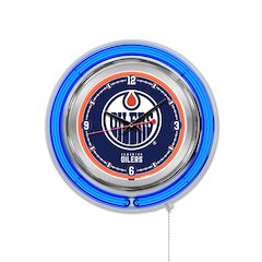 Edmonton Oilers Neon Clock
