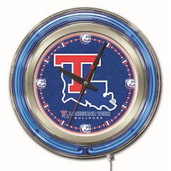 Louisiana Tech Neon Clock