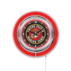 U.S. Marines Neon Clock