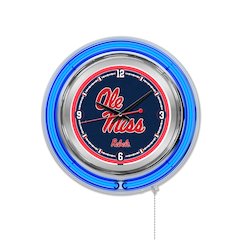 Ole' Miss Neon Clock