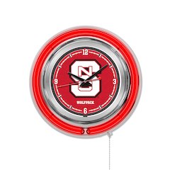 North Carolina State Neon Clock
