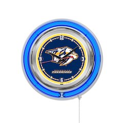Nashville Predators Neon Clock