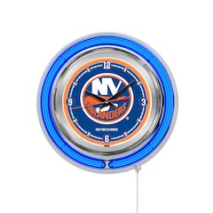 New York Islanders Neon Clock