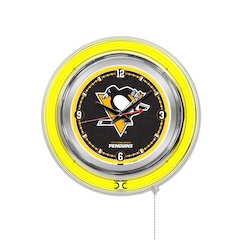 Pittsburgh Penguins Neon Clock
