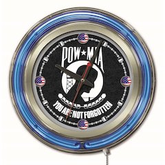 POW/MIA Neon Clock