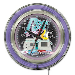 Rock & Roll Diner Neon Clock