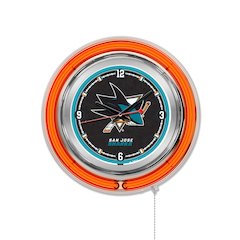 San Jose Sharks Neon Clock