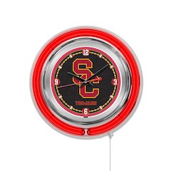 USC Trojans Neon Clock