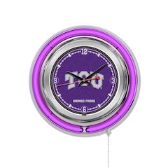 TCU Neon Clock