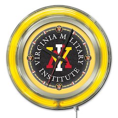 Virginia Military Institute Neon Clock