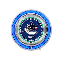Vancouver Canucks Neon Clock