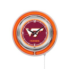 Virginia Tech Neon Clock