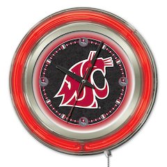 Washington State Neon Clock