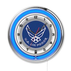 U.S. Air Force 19" Neon Clock