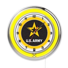 U.S. Army 19" Neon Clock