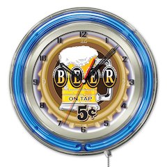 Beer 5 Cents Neon Clock