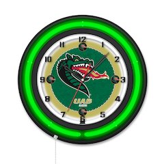 University of Alabama at Birmingham 19" Double Neon Wall Clock