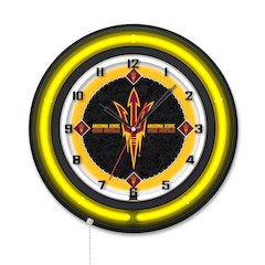 Arizona State University (Pitchfork) 19" Double Neon Wall Clock