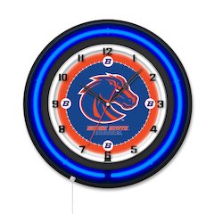 Boise State University 19" Double Neon Wall Clock