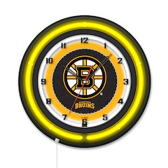 Boston Bruins 19" Double Neon Wall Clock