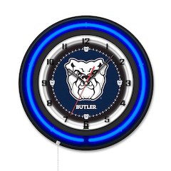 Butler University 19" Double Neon Wall Clock