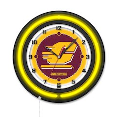 Central Michigan University 19" Double Neon Wall Clock