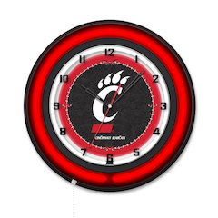University of Cincinnati 19" Double Neon Wall Clock