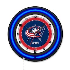 Columbus Blue Jackets 19" Double Neon Wall Clock