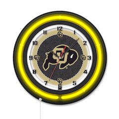 University of Colorado 19" Double Neon Wall Clock