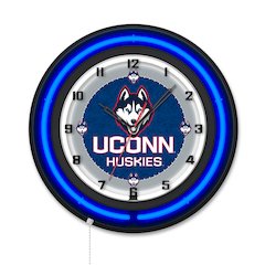 University of Connecticut 19" Double Neon Wall Clock