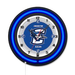 Creighton University 19" Double Neon Wall Clock
