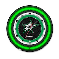Dallas Stars 19" Double Neon Wall Clock