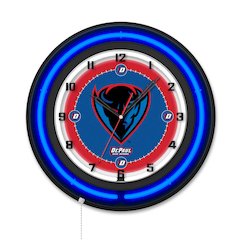 DePaul University 19" Double Neon Wall Clock
