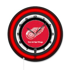 Detroit Red Wings 19" Double Neon Wall Clock