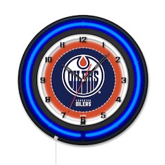 Edmonton Oilers 19" Double Neon Wall Clock
