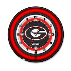 University of Georgia (G)  19" Double Neon Wall Clock