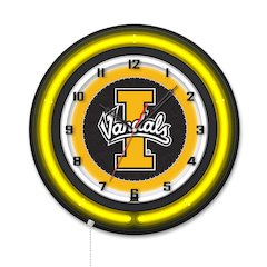University of Idaho 19" Double Neon Wall Clock