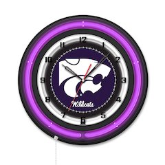 Kansas State University 19" Double Neon Wall Clock