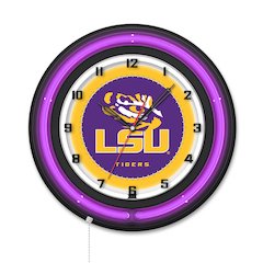 Louisiana State University 19" Double Neon Wall Clock