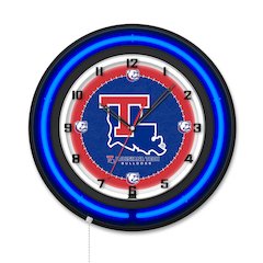 Louisiana Tech University 19" Double Neon Wall Clock