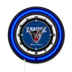 University of Maine 19" Double Neon Wall Clock