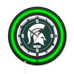 Michigan State University 19" Double Neon Wall Clock