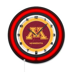 University of Minnesota 19" Double Neon Wall Clock